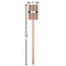Tribal Wooden 6.25" Stir Stick - Rectangular - Dimensions