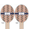 Tribal Wooden Food Pick - Oval - Double Sided - Front & Back