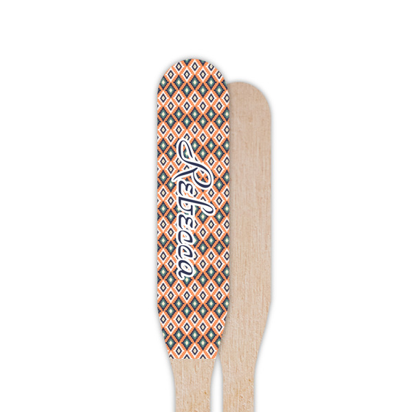 Tribal Wooden Food Pick - Paddle - Single Sided - Front & Back