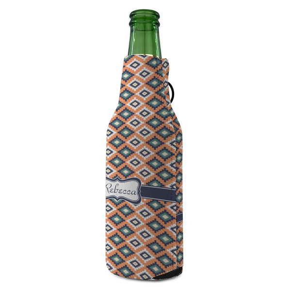 Tribal Zipper Bottle Cooler - ANGLE (bottle)