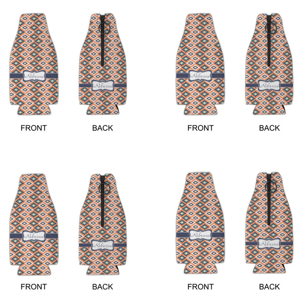 Tribal Zipper Bottle Cooler - Set of 4 - APPROVAL