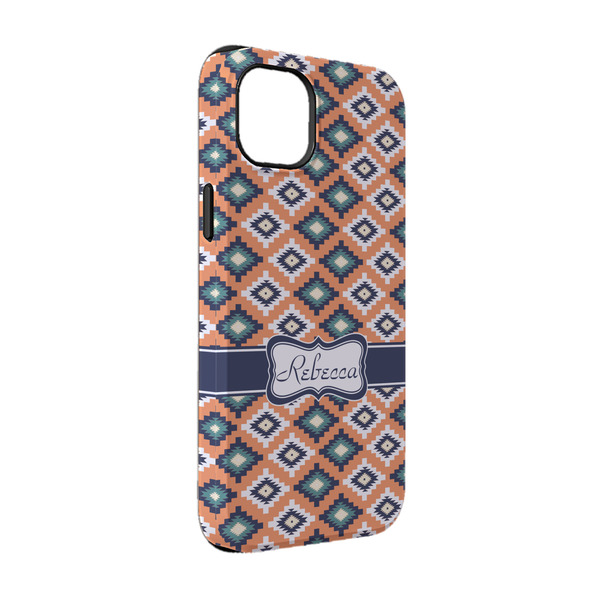 Custom Tribal iPhone Case - Rubber Lined - iPhone 14 Pro (Personalized)