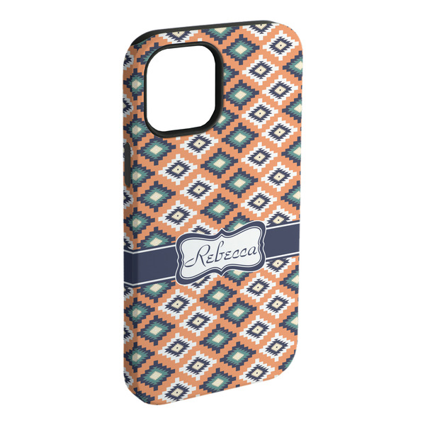 Custom Tribal iPhone Case - Rubber Lined - iPhone 15 Plus (Personalized)