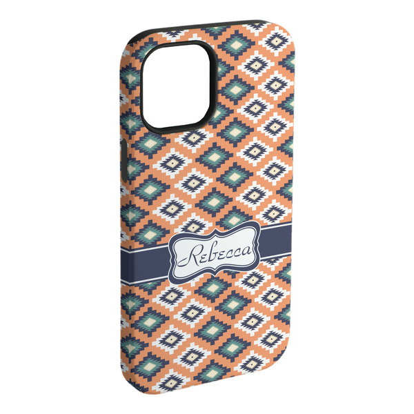 Custom Tribal iPhone Case - Rubber Lined - iPhone 15 Pro Max (Personalized)