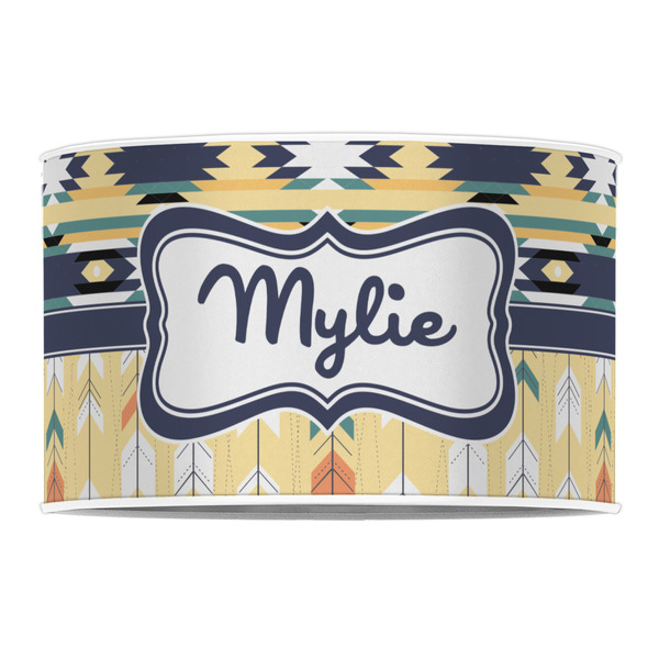 Tribal2 12" Drum Lampshade - FRONT (Poly Film)