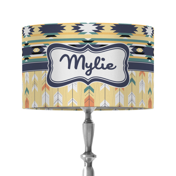 Tribal2 12" Drum Lampshade - ON STAND (Fabric)