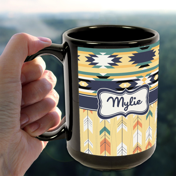 Tribal2 15oz. Black Mug - LIFESTYLE