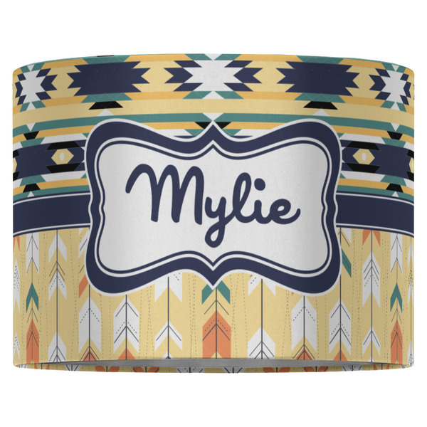 Tribal2 16" Drum Lampshade - FRONT (Fabric)