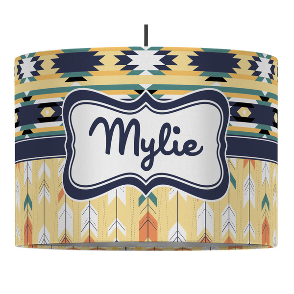 Custom Tribal2 16" Drum Pendant Lamp - Fabric (Personalized)