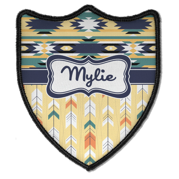 Custom Tribal2 Iron On Shield Patch B w/ Name or Text