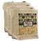 Tribal2 3 Reusable Cotton Grocery Bags - Front View