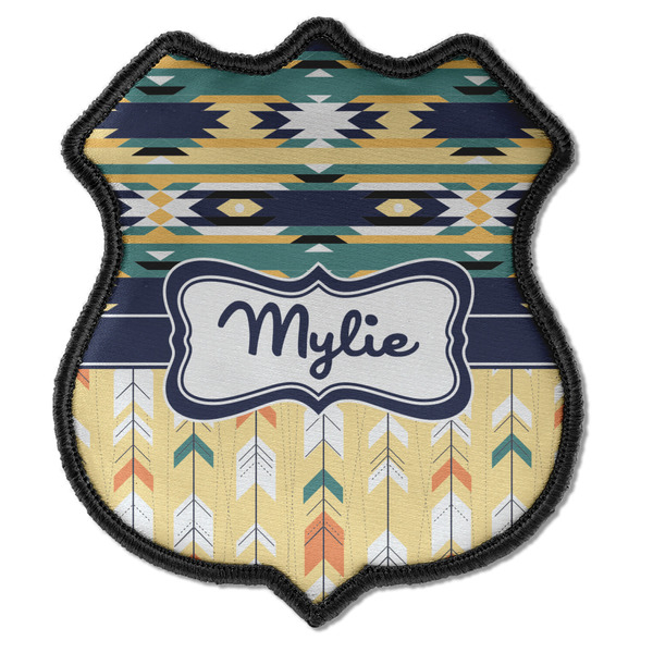 Custom Tribal2 Iron On Shield Patch C w/ Name or Text