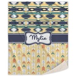 Tribal2 Sherpa Throw Blanket (Personalized)