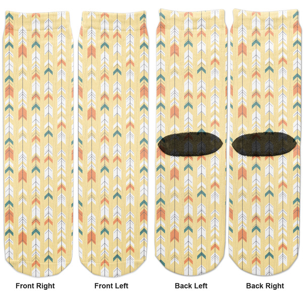 Tribal2 Adult Crew Socks - Double Pair - Front and Back - Apvl