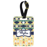 Tribal2 Metal Luggage Tag w/ Name or Text