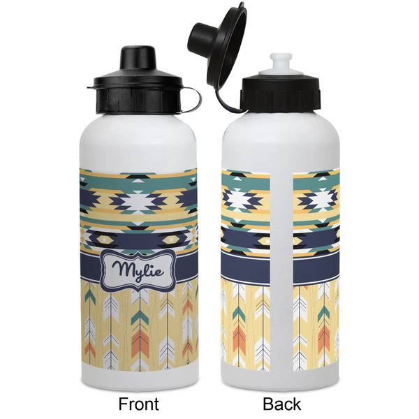 Tribal2 Aluminum Water Bottle - White APPROVAL