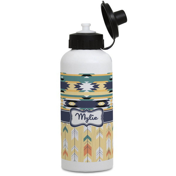 Custom Tribal2 Water Bottles - Aluminum - 20 oz - White (Personalized)