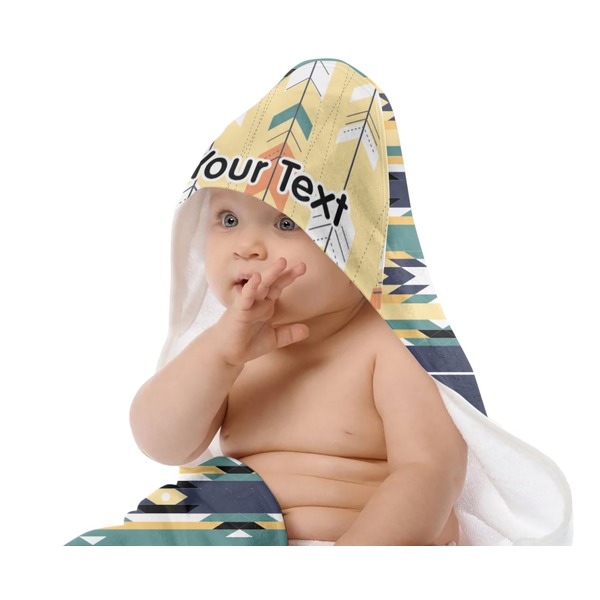 Tribal2 Baby Hooded Towel on Child