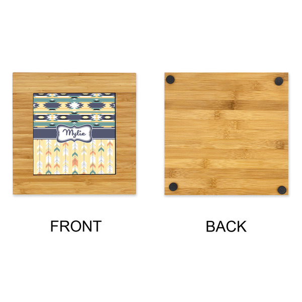 Tribal2 Bamboo Trivet with 6" Tile - APPROVAL