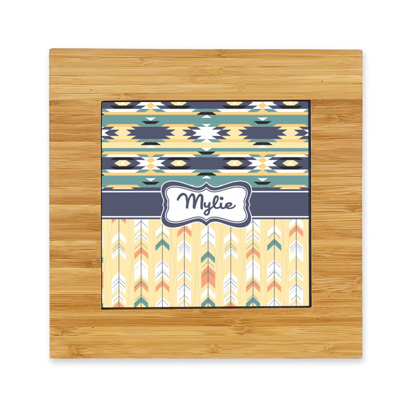 Custom Tribal2 Bamboo Trivet with Ceramic Tile Insert (Personalized)