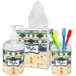Tribal2 Acrylic Bathroom Accessories Set w/ Name or Text