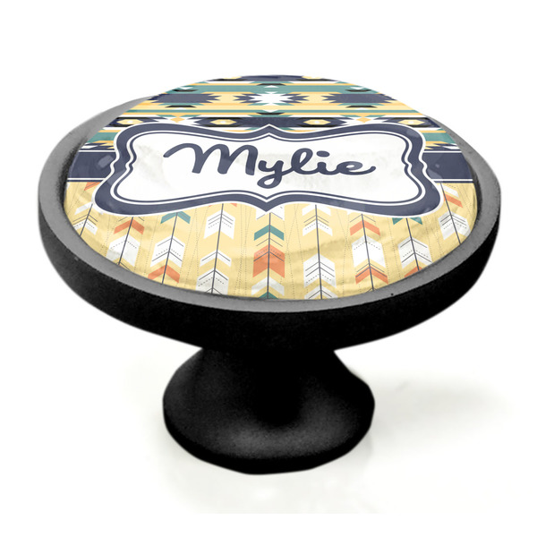 Tribal2 Black Custom Cabinet Knob (Side)