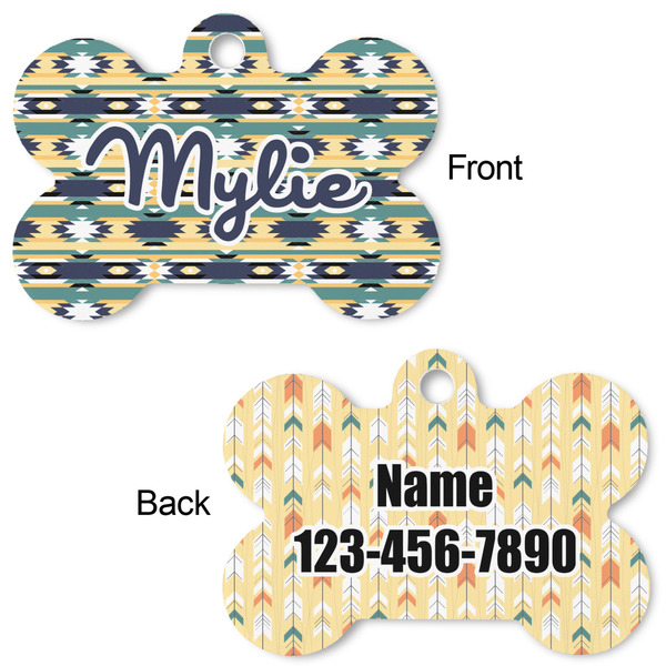 Tribal2 Bone Shaped Dog ID Tag - Large - Approval