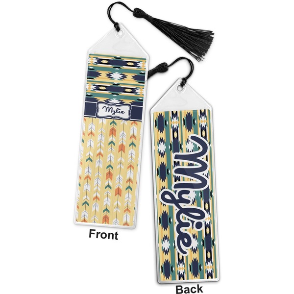 Tribal2 Bookmark with tassel - Front and Back