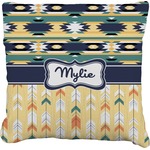 Tribal2 Faux-Linen Throw Pillow 18" (Personalized)