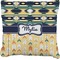 Tribal2 Faux-Linen Throw Pillow (Personalized)
