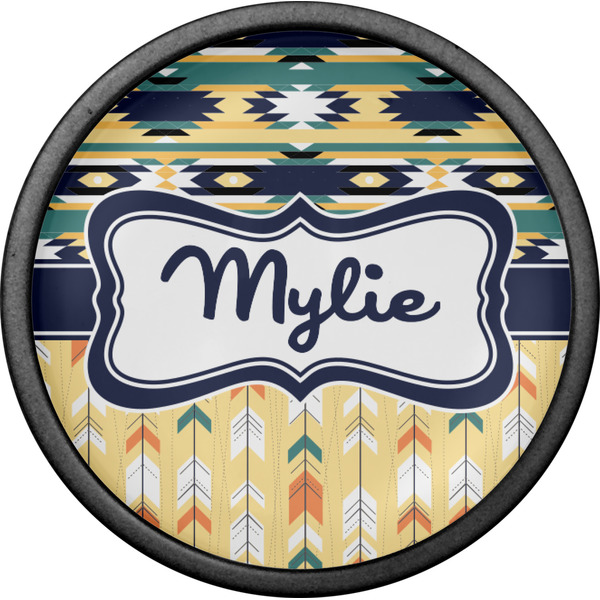 Tribal2 Cabinet Knob - Black - Front