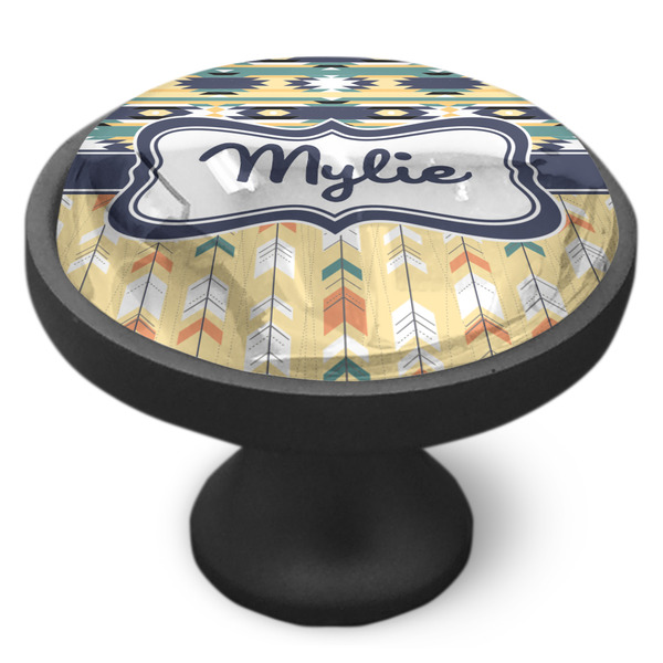 Tribal2 Cabinet Knob - Black - Side