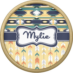 Tribal2 Cabinet Knob - Gold (Personalized)