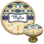 Tribal2 Cabinet Knob - Gold (Personalized)