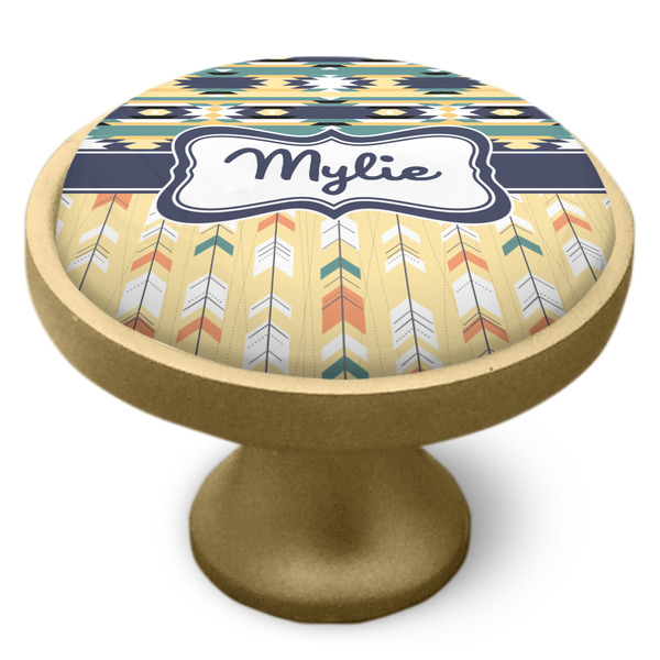 Tribal2 Cabinet Knob - Gold - Side