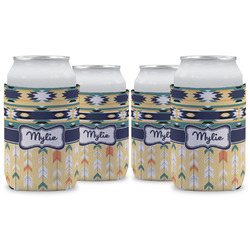 Tribal2 Can Cooler (12 oz) - Set of 4 w/ Name or Text