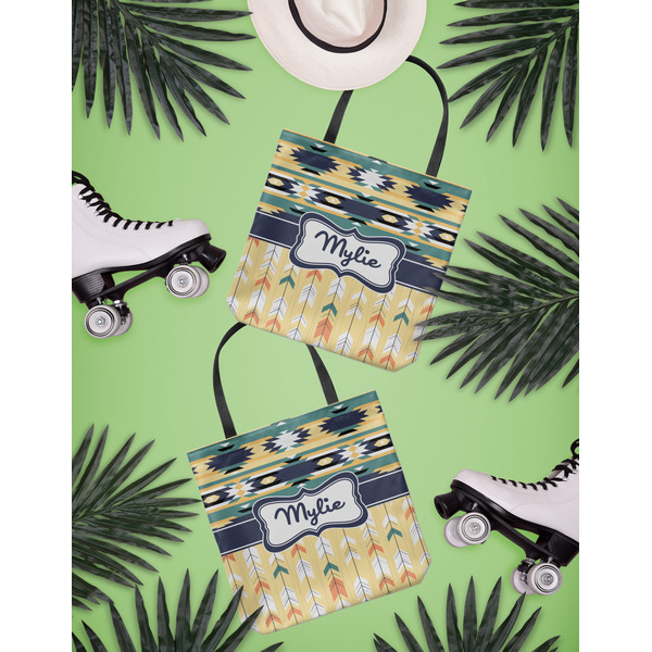 Tribal2 Canvas Tote Lifestyle Front and Back