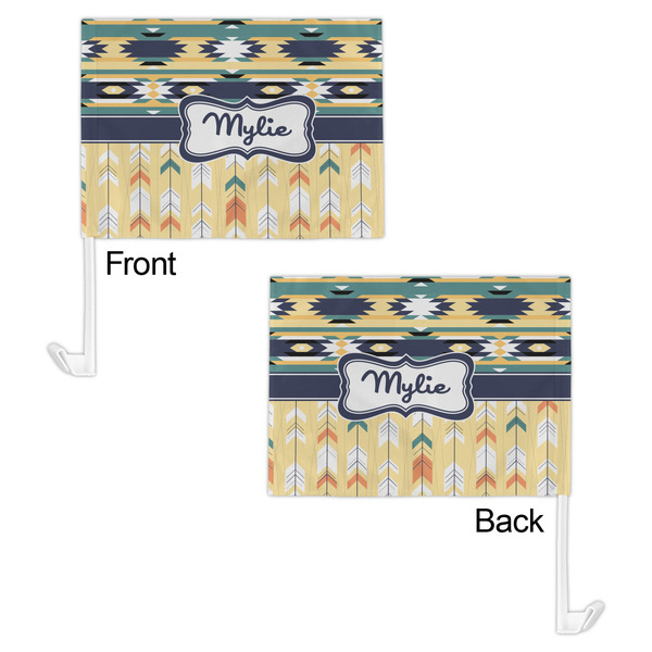 Tribal2 Car Flag - 11" x 8" - Front & Back View