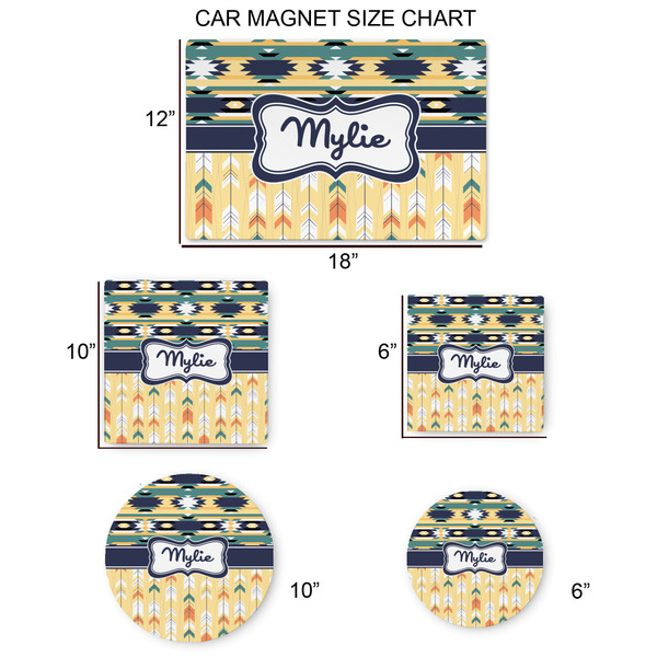 Tribal2 Car Magnets - SIZE CHART