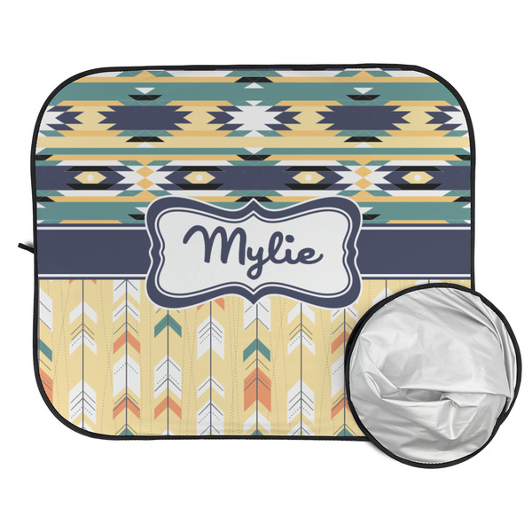 Tribal2 Car Sun Shades - FOLDED & UNFOLDED