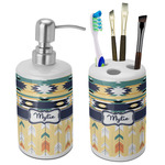 Tribal2 Ceramic Bathroom Accessories Set (Personalized)