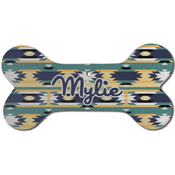 Tribal2 Ceramic Dog Ornament - Front w/ Name or Text