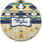 Tribal2 Ceramic Flat Ornament - Circle (Front)