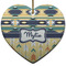 Tribal2 Heart Ceramic Ornament w/ Name or Text