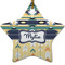 Tribal2 Star Ceramic Ornament w/ Name or Text