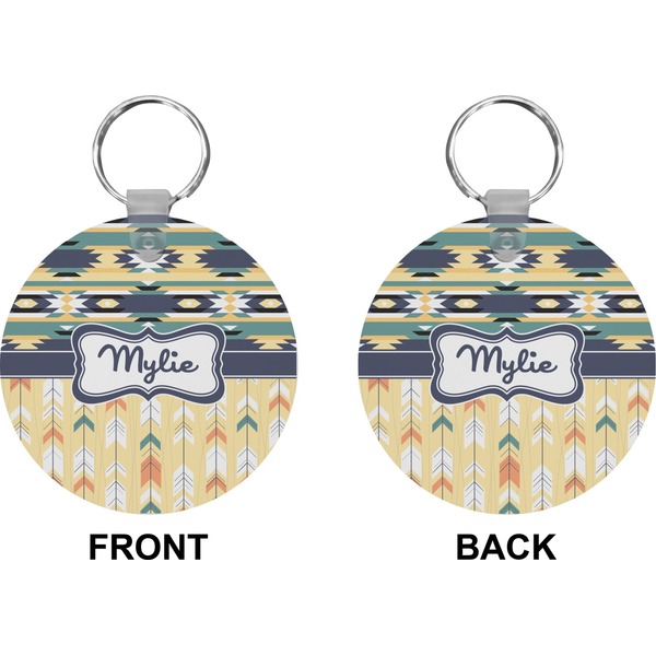 Tribal2 Circle Keychain (Front + Back)