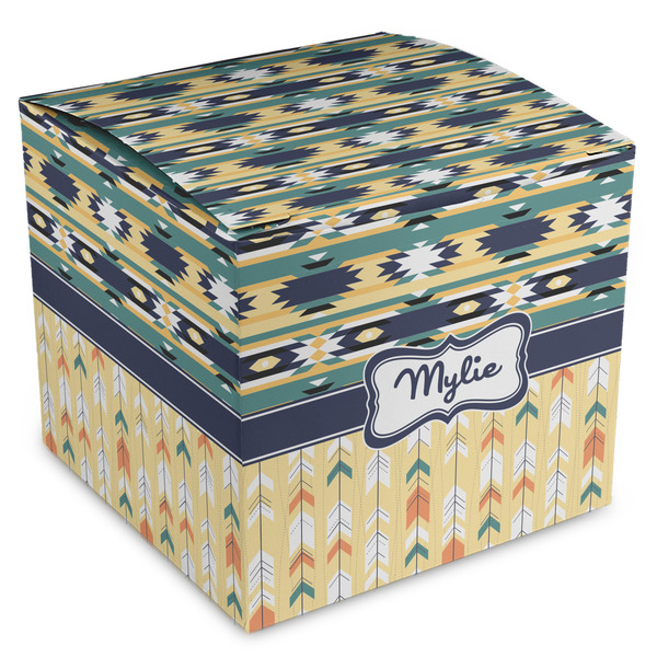 Custom Tribal2 Cube Favor Gift Boxes (Personalized)