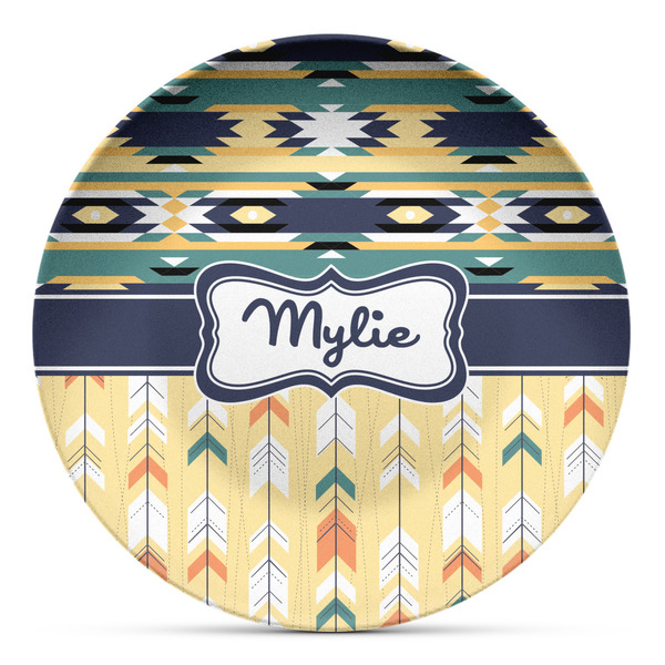 Custom Tribal2 Microwave Safe Plastic Plate - Composite Polymer (Personalized)