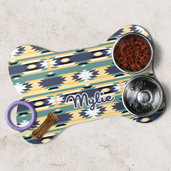 Tribal2 Dog Bone Shaped Mat Lifestyle