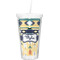 Tribal2 Double Wall Tumbler with Straw (Personalized)